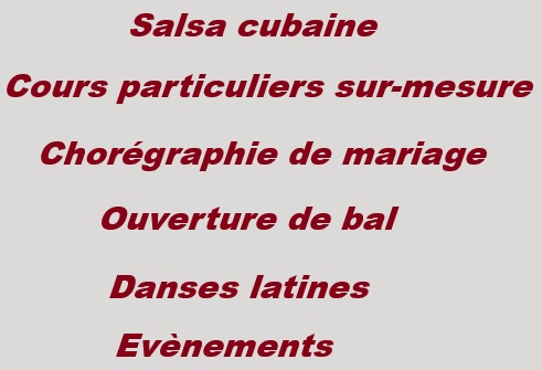 cours particuliers pour tout les niveaux ,chorégraphié de mariages
